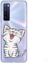 Voor Huawei nova 7 5G schokbestendig geverfd TPU beschermhoes (lachende kat)