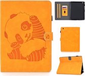 Voor iPad 2/3/4 Embossing Naaigaren Horizontaal geverfd plat lederen tas met slaapfunctie & pendeksel & antislipstrip & kaartsleuf & houder (kaki)