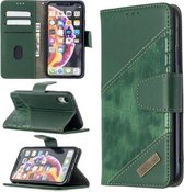 Voor iPhone XR bijpassende kleur Krokodiltextuur Horizontale flip PU lederen tas met portemonnee & houder & kaartsleuven (groen)