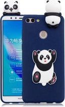 Voor Huawei Y9 2018 3D Cartoon patroon schokbestendig TPU beschermhoes (Panda)