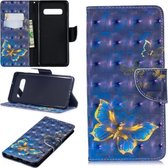 3D Gekleurde Tekening Patroon Horizontale Flip Leren Case voor Galaxy S10 Plus, met Houder & Kaartsleuven & Portemonnee (Vlinder)