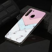 Voor Galaxy A21 Marble Pattern Soft TPU beschermhoes (driekleurig)