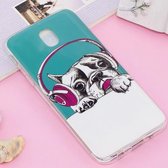 Voor Galaxy J5 (2017) (EU-versie) Noctilucent IMD Dog Pattern Soft TPU Back Case Protector Cover