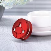 CAFELE 3 in 1 8-pins + Type-C / USB-C + Micro USB multifunctionele schaalbare oplaadkabel, lengte: 1 m (rood)