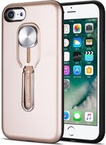 Schokbestendige TPU + pc-beschermhoes met houder voor iPhone SE 2020 & 8 & 7 (roségoud)