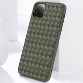 Voor iPhone 11 Pro JOYROOM Milan Series Weave Plaid Texture TPU beschermhoes (groen)
