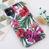 Voor iPhone 11 Flower Pattern TPU Protecitve Case (Big Red Flower)