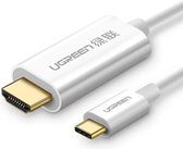 UGREEN 1,5 m USB-C / Type-C naar HDMI 4K x 2K HD-converterkabel (wit)