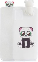 Voor Galaxy A71 Cartoon schokbestendige TPU beschermhoes met houder (beugel Panda)