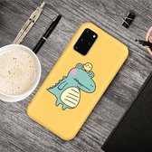 Voor Galaxy S20 Cartoon dier patroon schokbestendig TPU beschermhoes (gele krokodil vogel)