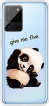 Voor Samsung Galaxy S20 Ultra schokbestendig Painted TPU beschermhoes (Tilted Head Panda)