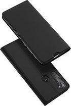 Voor Motorola Moto One Fusion Plus DUX DUCIS Skin Pro Series Horizontale flip PU + TPU lederen tas, met houder en kaartsleuven (zwart)
