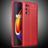 Voor OPPO Realme X7 Litchi Texture TPU schokbestendig hoesje (rood)