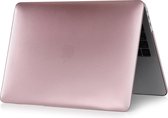 Laptopcover - Geschikt voor MacBook Air 13,3 inch - Case Transparant - Cover Hardcase - A1932/A2179/A2337 (2018-2020) - Metallic Rosé Goud