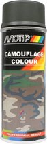 Motip camouflagelak mat RAL 6006 grijs/olijfgroen - 400 ml.