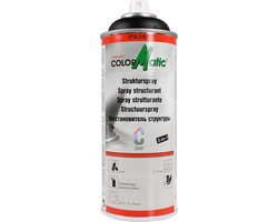Colormatic Kunststof Structuurlak in 400ml Spuitbus - Medium Zwart