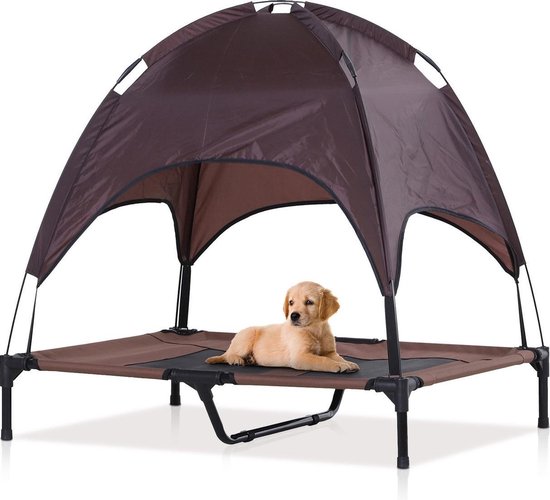 Chiens Lounger avec toit ouvrant - Civière pour chien avec tente solaire -  Chiens -... | bol.com
