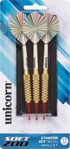 Unicorn Dartpijlen Soft Tip Staal/aluminium Wit/rood 3 Stuks