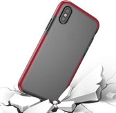 Voor iPhone X / XS mode transparante textuur anti-collision TPU beschermhoes (bruin)