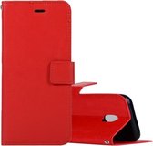 Voor Galaxy J5 (2017) (EU-versie) Crazy Horse Texture Horizontale Flip lederen tas met houder & kaartsleuven & portemonnee & fotolijst (rood)