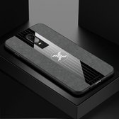 Voor OnePlus 6 XINLI Stitching Cloth Texture Schokbestendig TPU beschermhoes (grijs)