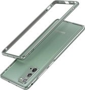 Voor Samsung Galaxy Note20 Aluminium schokbestendig beschermend bumperframe (Ice Mint)