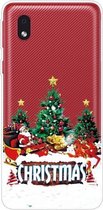 Voor Samsung Galaxy A01 Core Christmas Series Clear TPU beschermhoes (Retro Old Man)