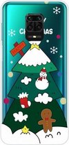 Voor Xiaomi Redmi Note 9S Christmas Series Transparante TPU-beschermhoes (kerstboom met drie niveaus)