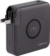 MOMAX IP93 18W Q.Power-stekker Reislader Voedingsadapter met Type-C / USB-C-kabel (donkergrijs)