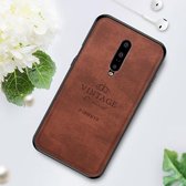 PINWUYO Schokbestendige waterdichte volledige dekking PC + TPU + huid beschermhoes voor OnePlus 7 Pro (bruin)