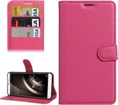 Voor QiKU 360 Q5 Litchi Texture Horizontale Flip PU Leather Case met Houder & Kaartsleuven & Portemonnee (Magenta)