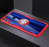 Krasbestendige TPU + acryl ringbeugel beschermhoes voor Huawei Honor 8X (rood)