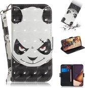 Voor Samsung Galaxy Note20 Ultra 3D Gekleurde Tekening Horizontale Flip Leren Case met Houder & Kaartsleuven & Portemonnee & Lanyard (Angry Bear)