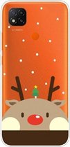 Voor Xiaomi Redmi 9C Christmas Series Transparante TPU beschermhoes (Fat Deer)