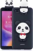 Voor Xiaomi Redmi 6A 3D Cartoon Pattern Shockproof TPU beschermhoes (Red Bow Panda)