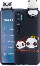 Voor Xiaomi Mi Note 10 schokbestendige cartoon TPU beschermhoes (twee panda's)