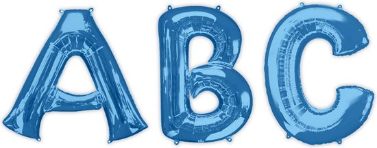 AMSCAN - Blauwe aluminium letter ballon - Decoratie > Ballonnen