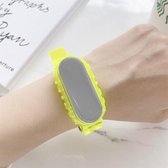 Voor Geschikt voor Xiaomi Mi Band 5/4 universele siliconen transparante vervangende band horlogeband (geel)