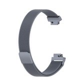 Voor Fitbit Inspire 2 Milanese vervangende polsband horlogeband, maat: L (grijs)