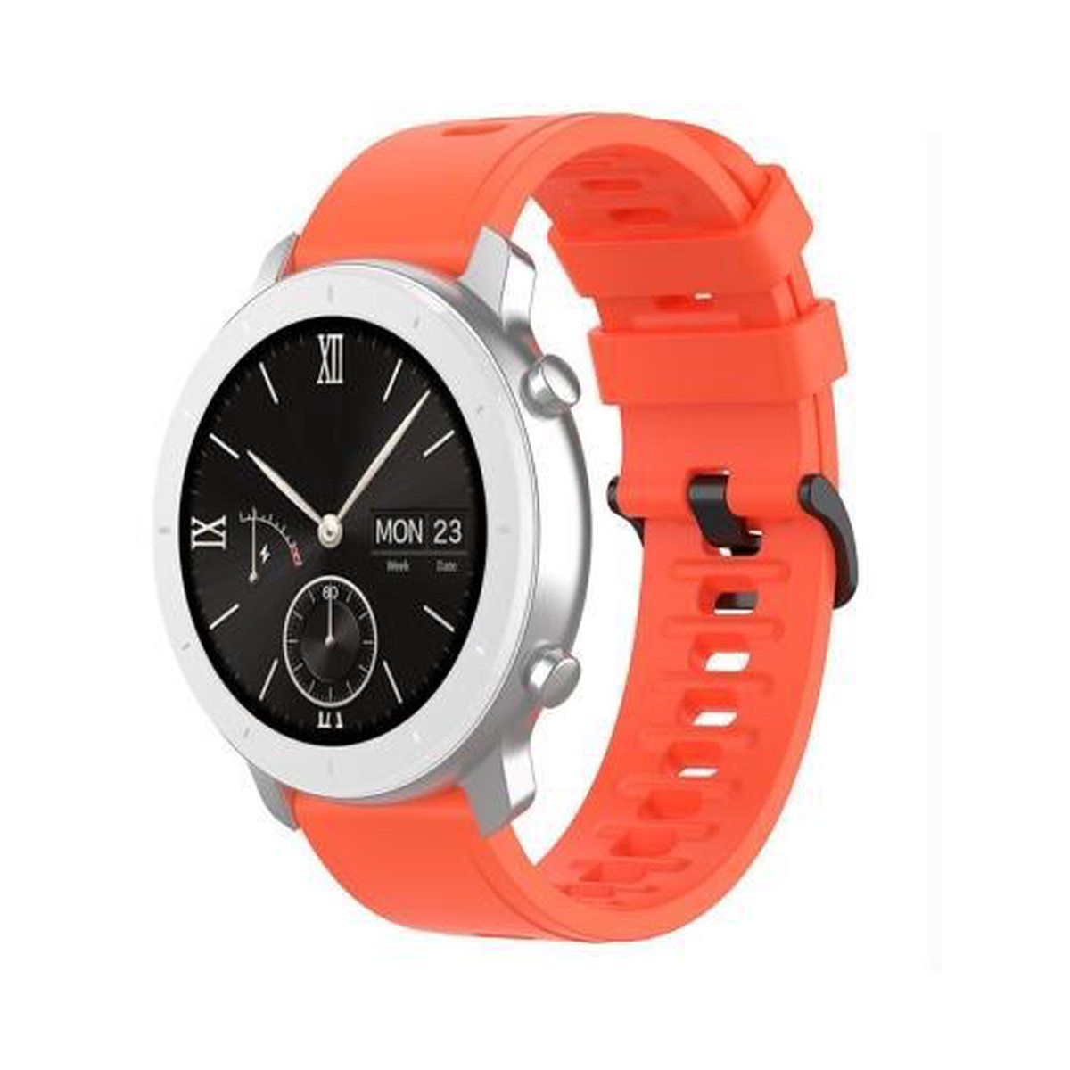 Voor Amazfit GTR siliconen smartwatch vervangende polsband, maat: 20 mm (oranjerood)