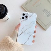 Frosted Laser TPU beschermhoes voor iPhone 12 Pro Max (marmerwit)