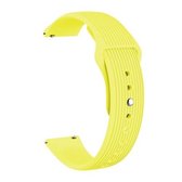 20 mm universele verticale graan omgekeerde gesp vervangende riem horlogeband (geel)