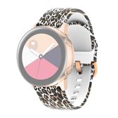 Voor Samsung Galaxy Watch 42mm siliconen print vervangende band horlogeband (bruin luipaard)