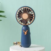 Draagbare mini handheld USB oplaadbare ventilator buiten studenten kantoor slaapzalen ventilator (blauw)