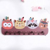 Creatieve decoratieve kapstok cartoon dier hanger gratis ponsen kapstok (uil animais)