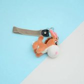 Schattige kleine ezel knuffel pop tas hanger auto sleutelhanger decoratie cadeau (lichtbruin)