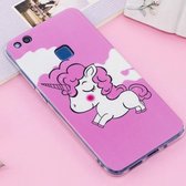 Voor Huawei P10 Lite Noctilucent IMD Horse Pattern Soft TPU Back Case Protector Cover