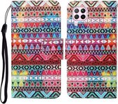Voor Huawei P40 lite Gekleurde Tekening Patroon Horizontale Flip Leren Case met Houder & Kaartsleuven & Portemonnee & Lanyard (Tribal Etnische Stijl)