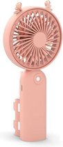 6022 Cartoon Spray Mini Ultrastille USB Student Handheld Draagbare Bevochtigende en Hydraterende Ventilator (Deer-Cherry Blossom Pink)