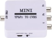 Mini YPBPR naar CVBS Video Converter Component AV-adapter voor tv / projector / monitor (wit)